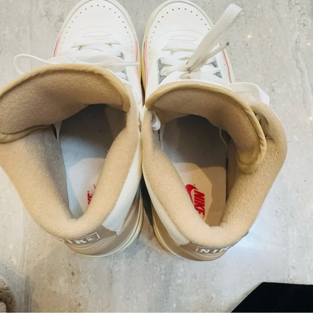 Nike Women's Air Jordan White and Tan Sneakers - Picture 5 of 13